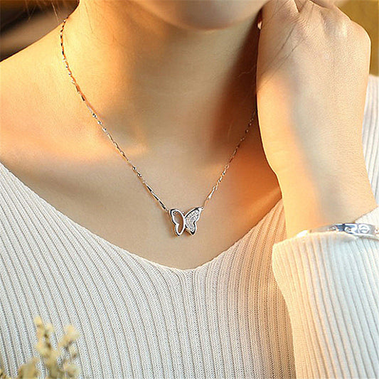 Elysian Grace Butterfly Pendant Necklace