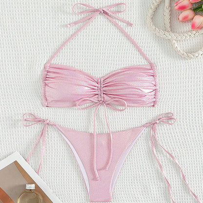 Opal Glow Drawstring Bikini